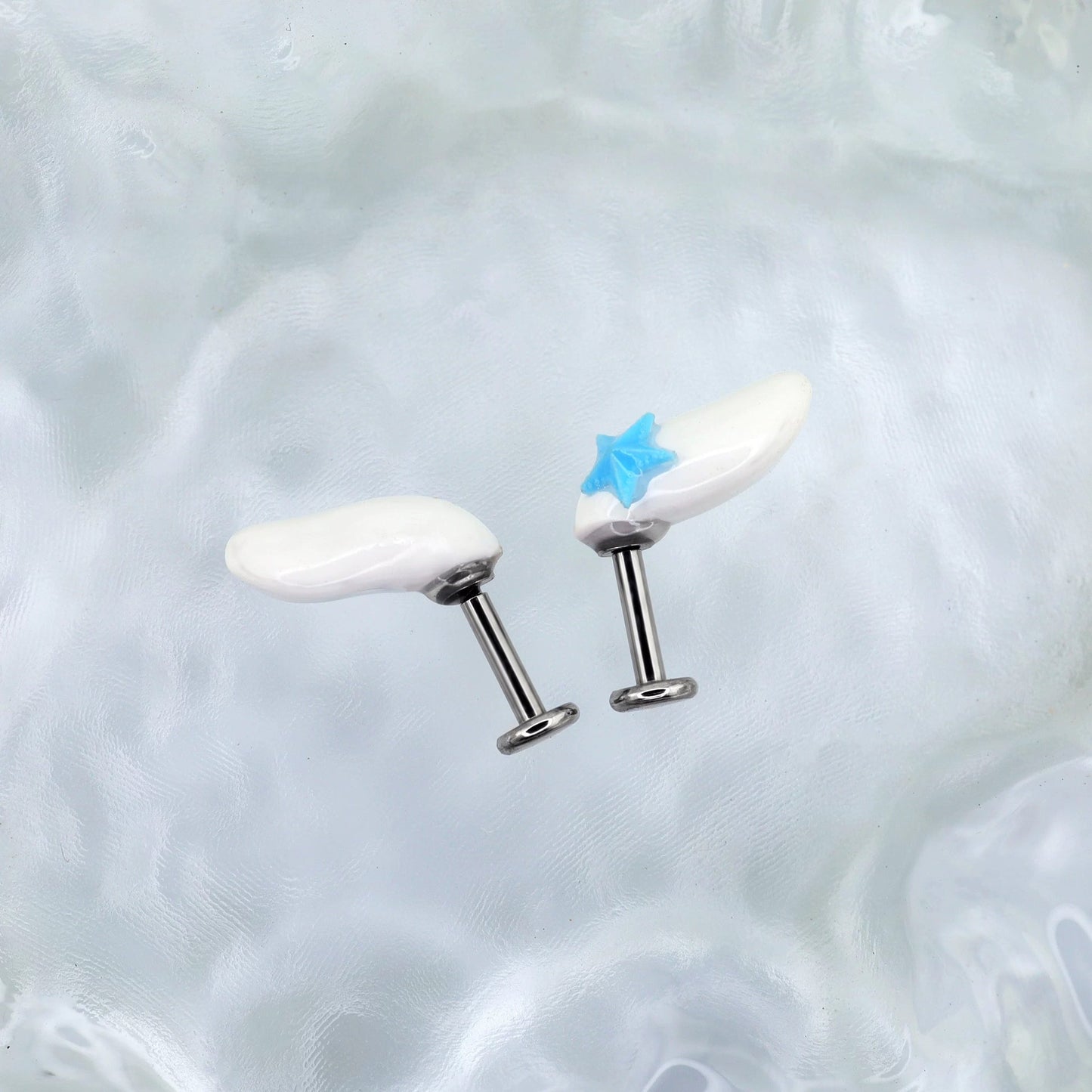 Cinna~moroll Charm Duo Vertical Helix Earrings