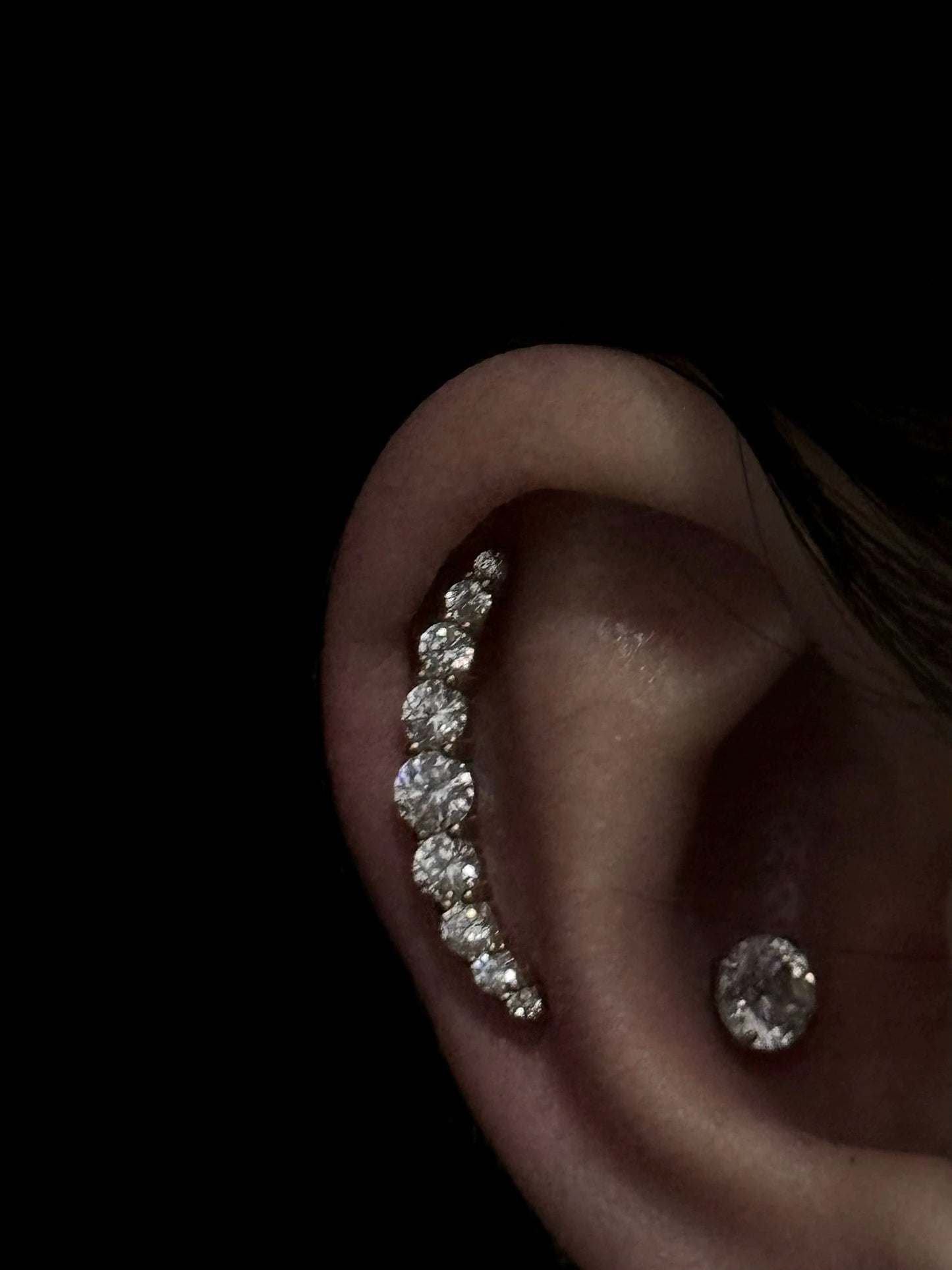 Gold Glowline Helix Earrings