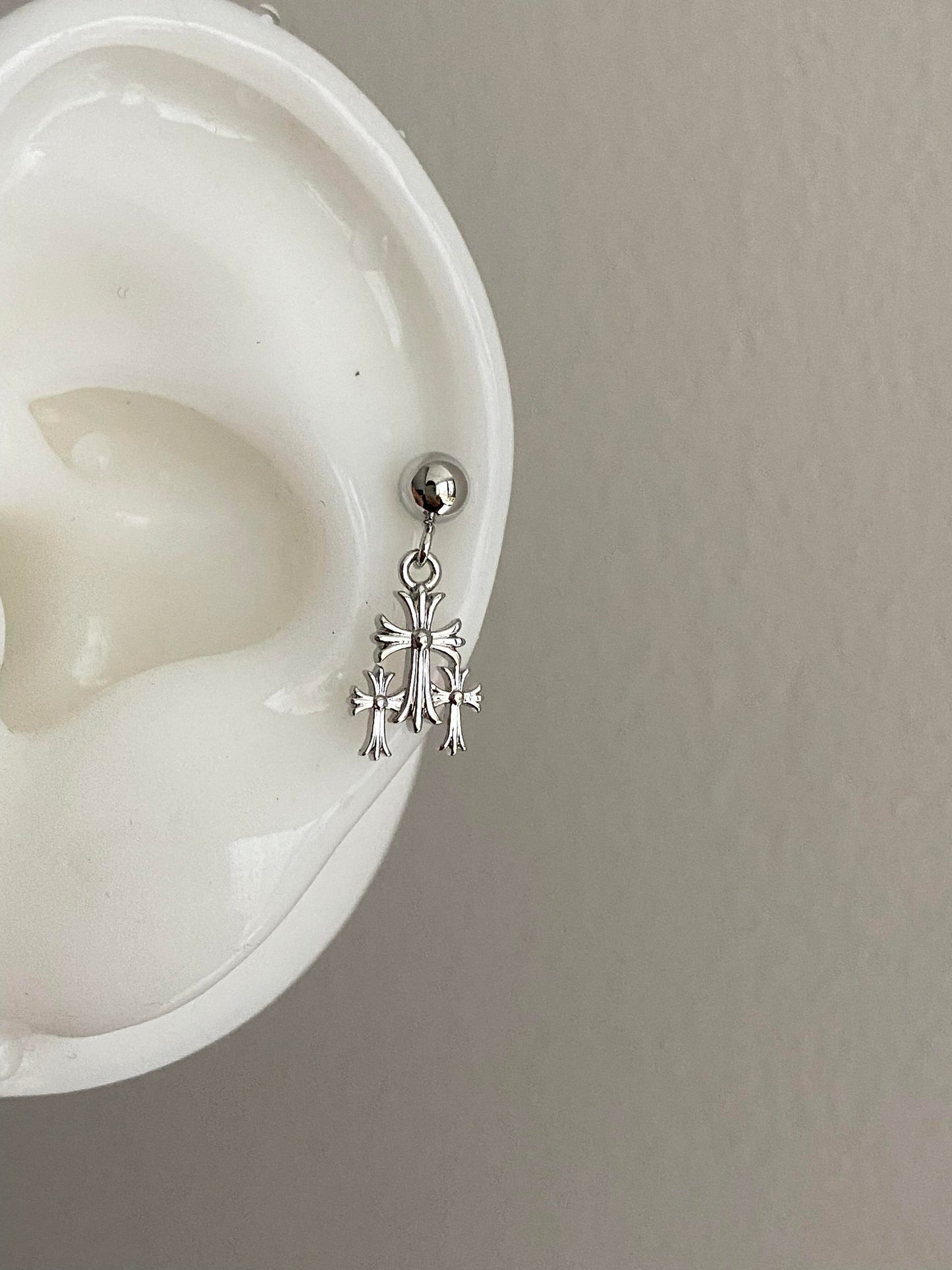 Triple Cross Helix Earrings