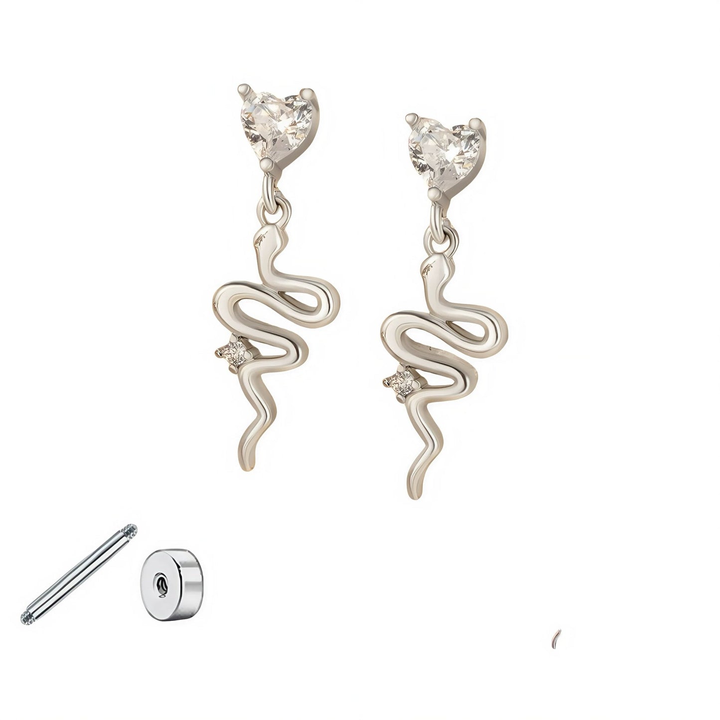 Viper Heart Helix Earrings