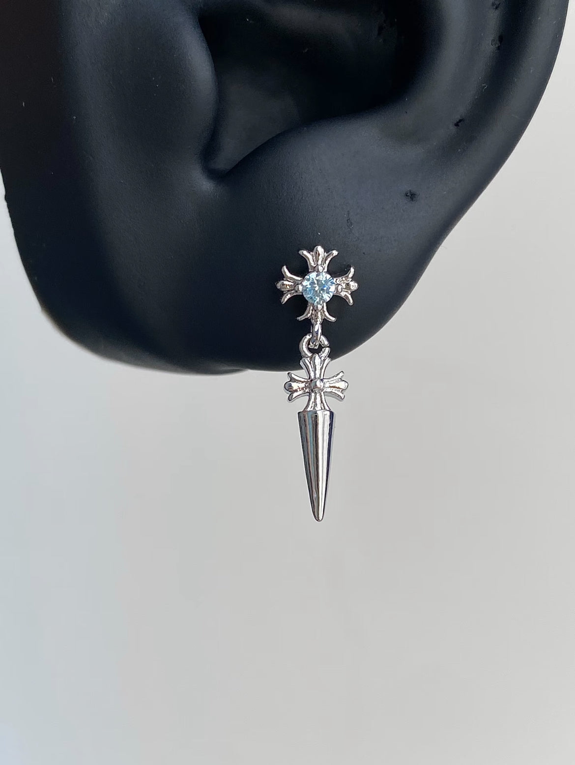 Cross Dagger Helix Earrings