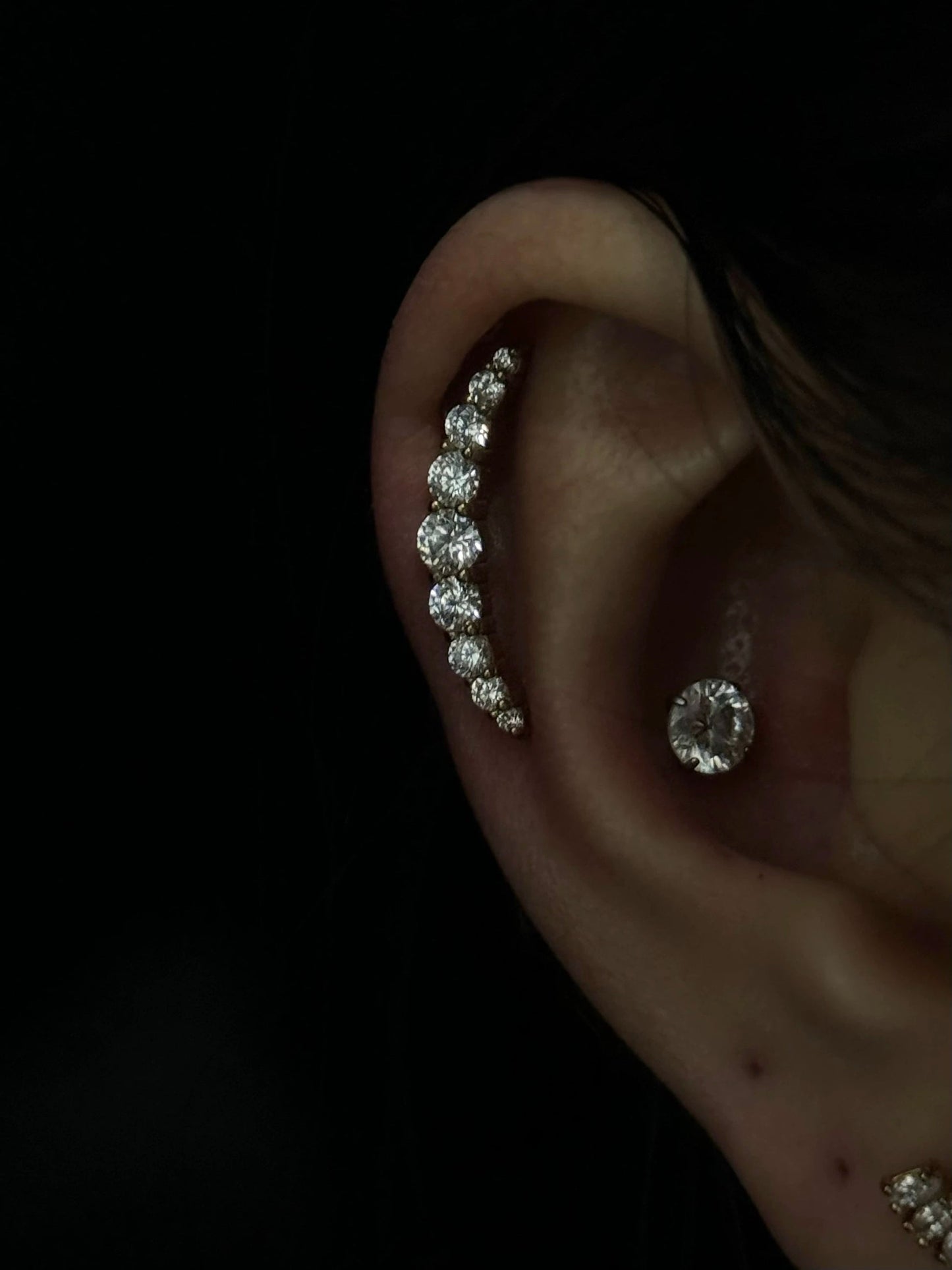 Gold Glowline Helix Earrings