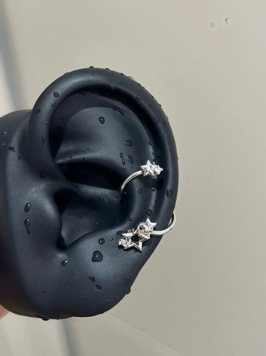 Swirling Star Conch Earrings