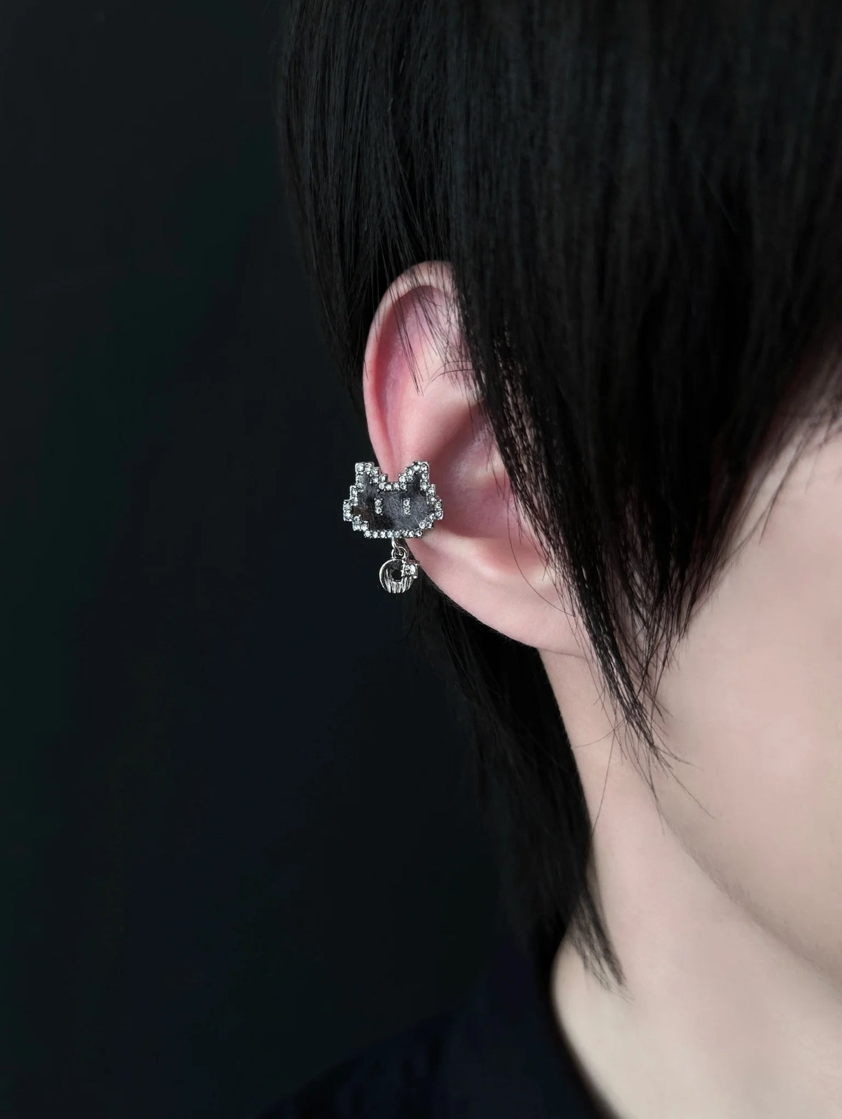 Pixel Kitty Cuff Earrings