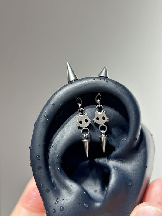 Vicious Kitten Vertical Helix Earrings