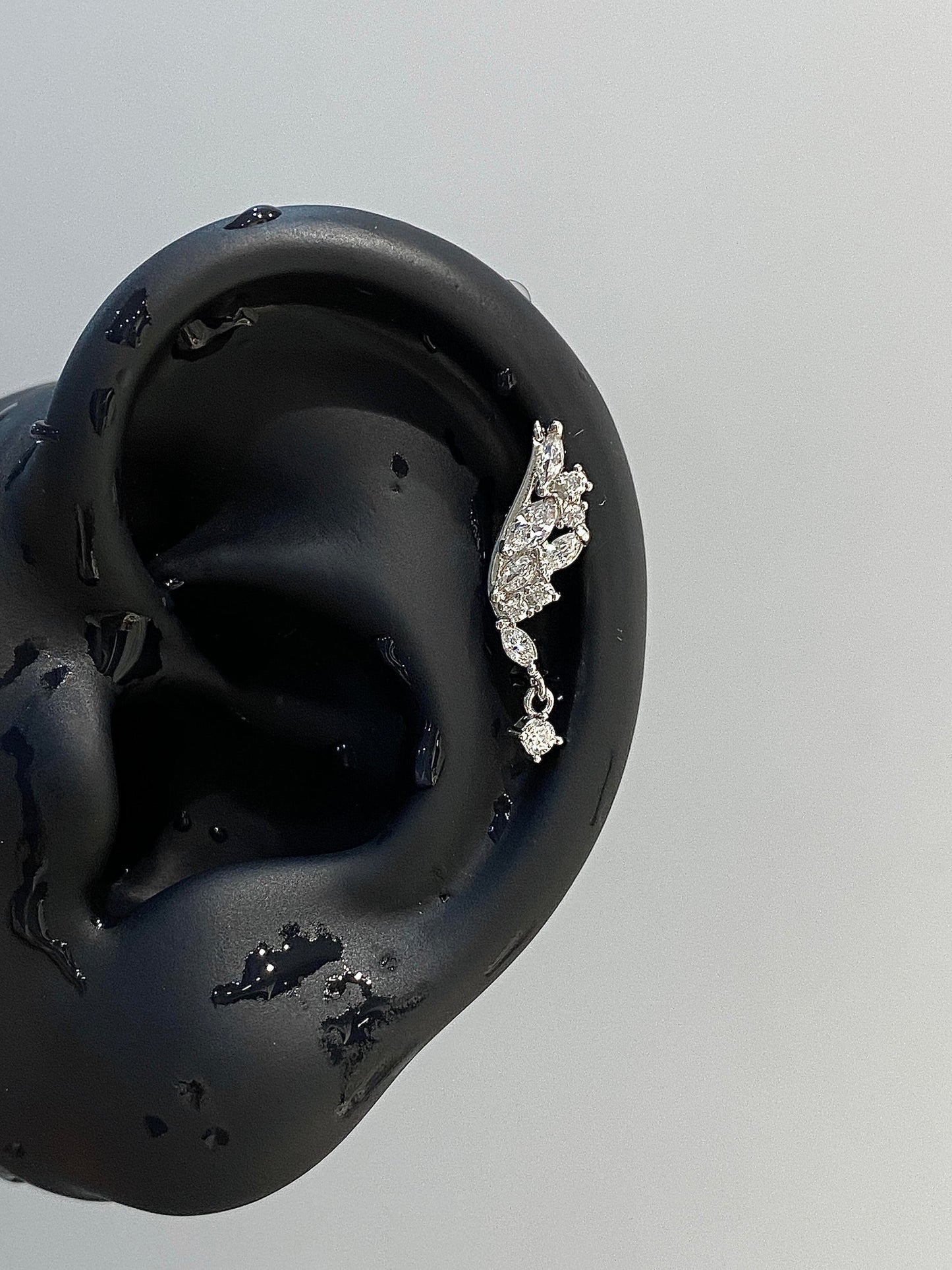 Crystal Wing Helix Earrings