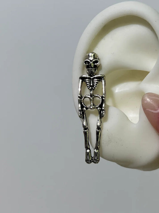 Standing Skeleton Helix Earrings