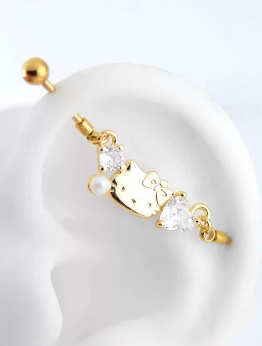 Kitty Glint Industrial Earrings