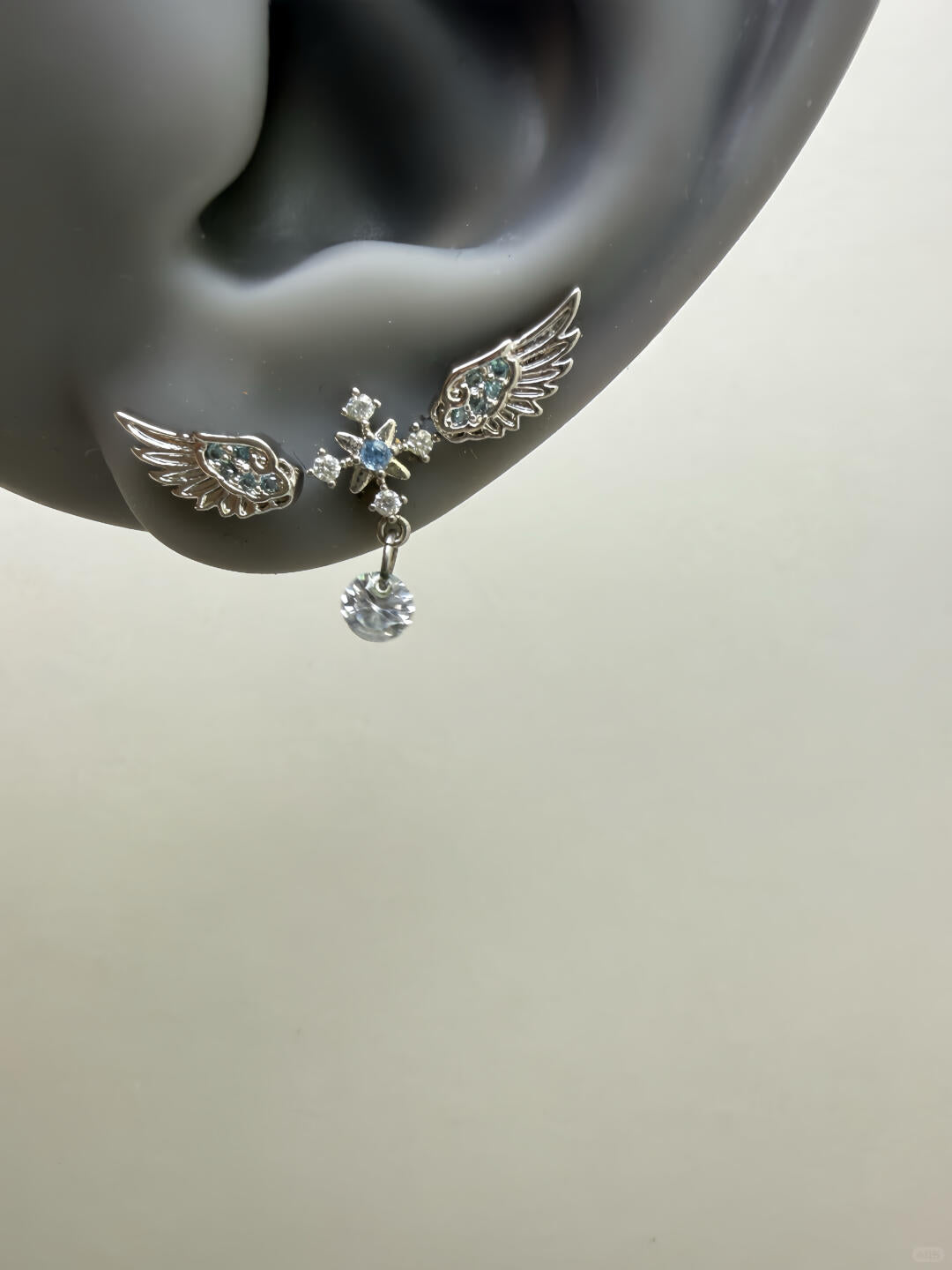 Ice Angel Triple Lobe Earring Stack