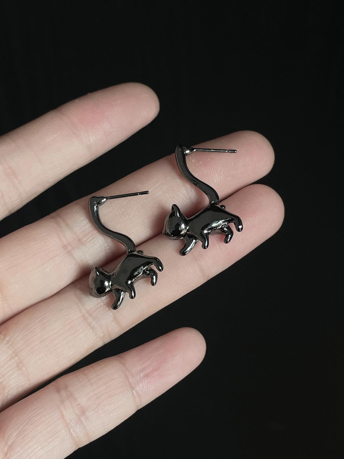 Hanging Kitten Earrings