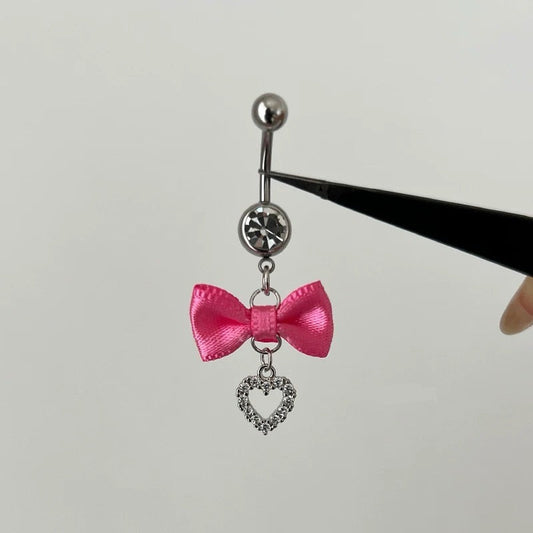 Hot Pink Cupid’s Bow Belly Bar