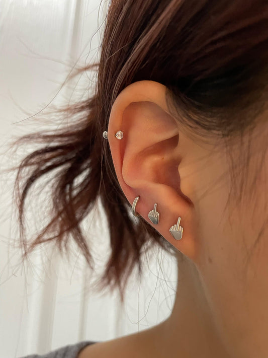 Middle finger Earrings