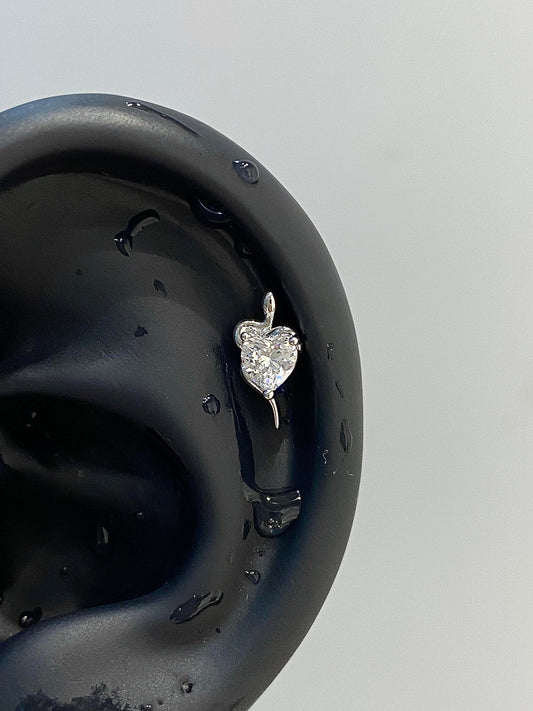 Snake Heart Helix Earrings