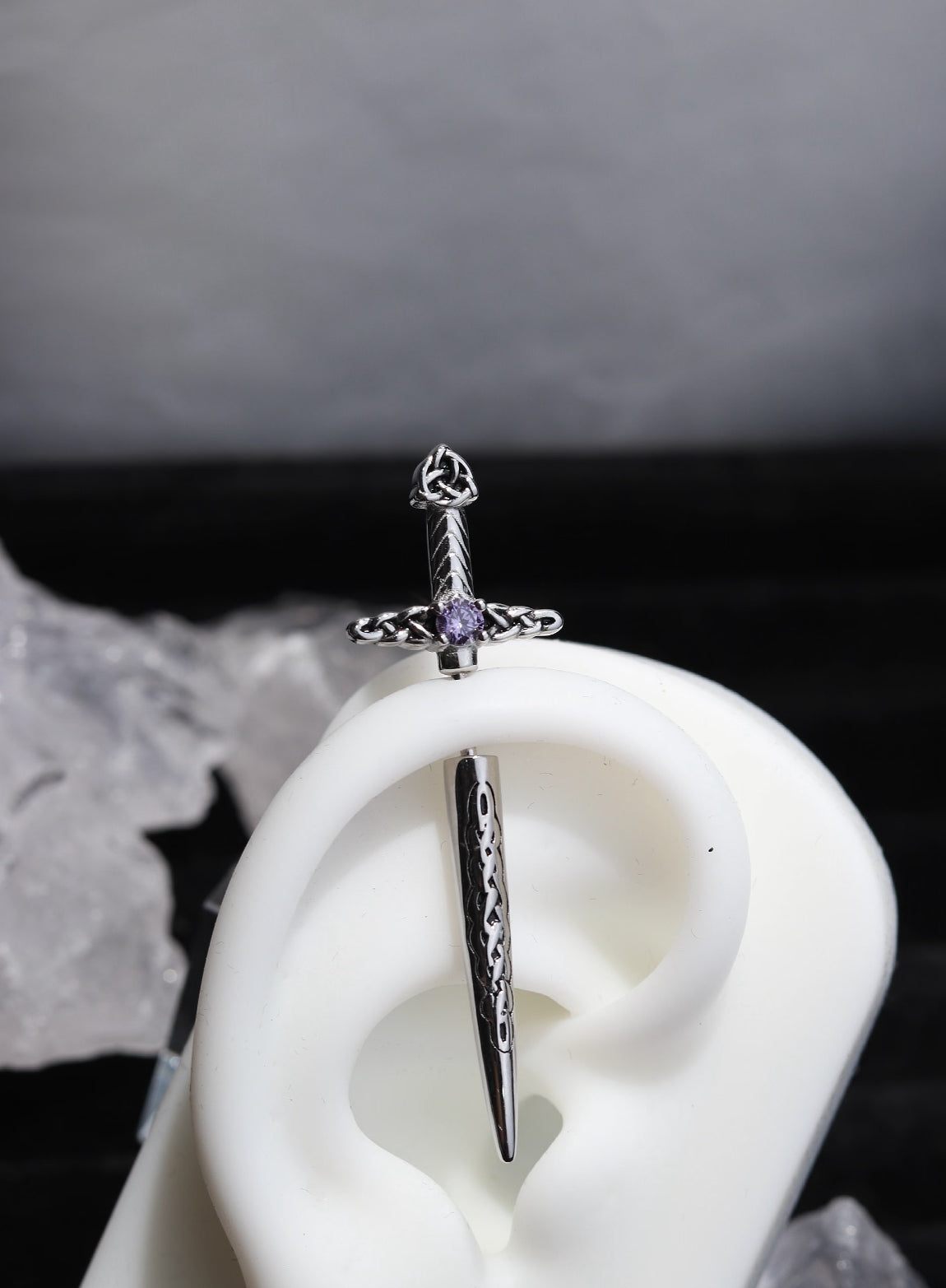Excalibur Vertical Helix Earrings