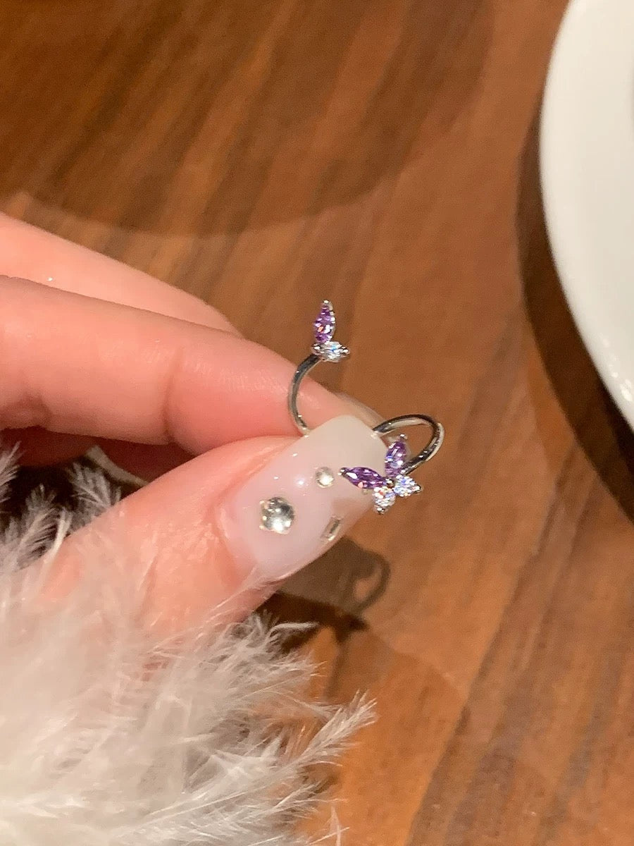 Wisteria Butterfly Conch Earrings