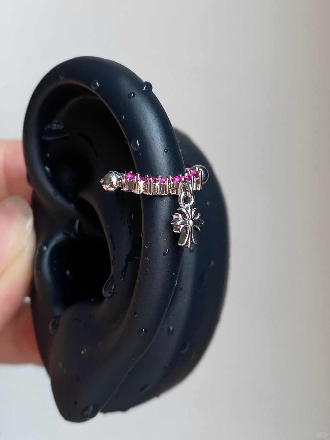 Violet Crimson Helix Earrings