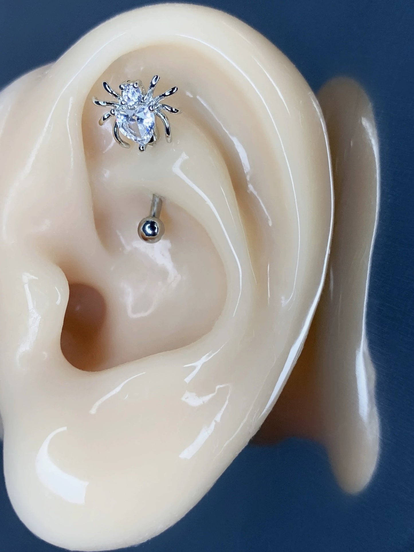 Spider Heart Rook / Daith Earrings