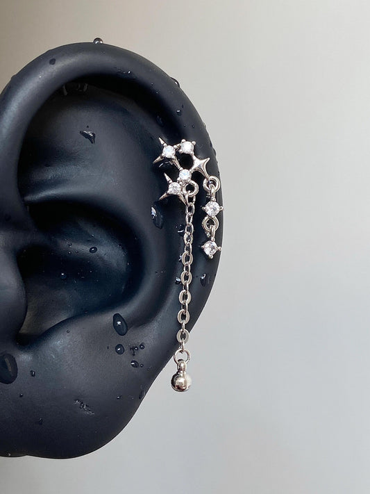 Star Cascade Helix Earrings