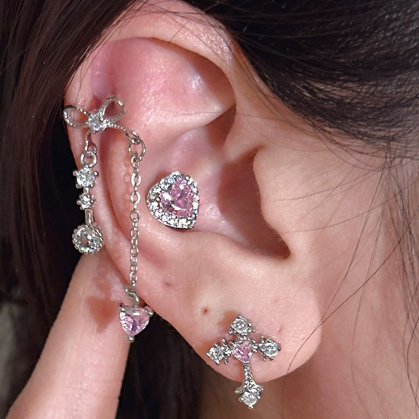 Pink Reverie Earring Stack