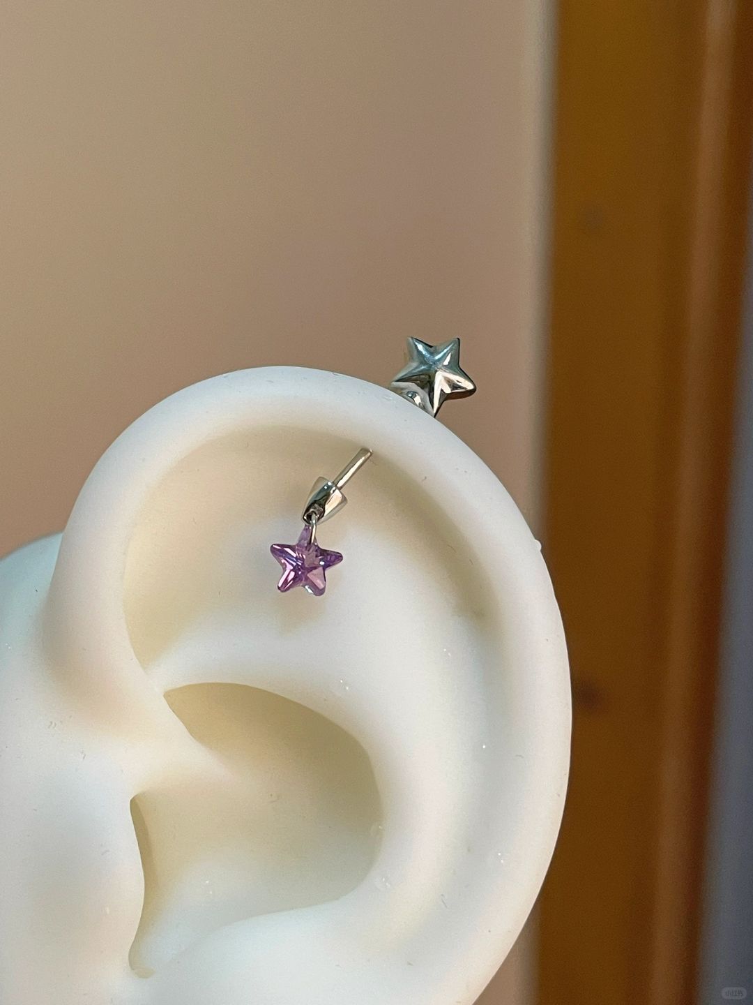 Star Wand Vertical Helix Earrings