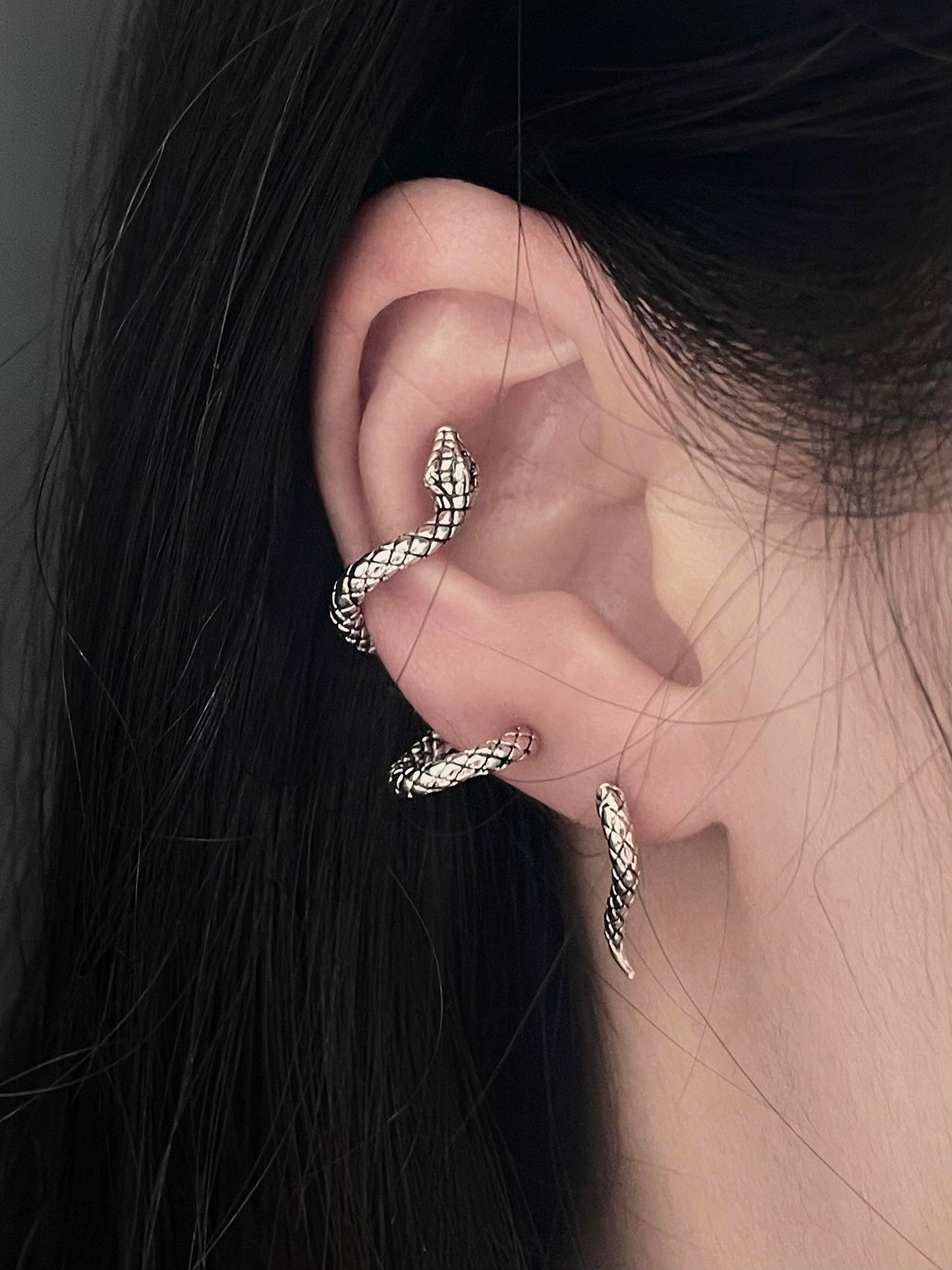 Snake Twirl Lobe Earrings