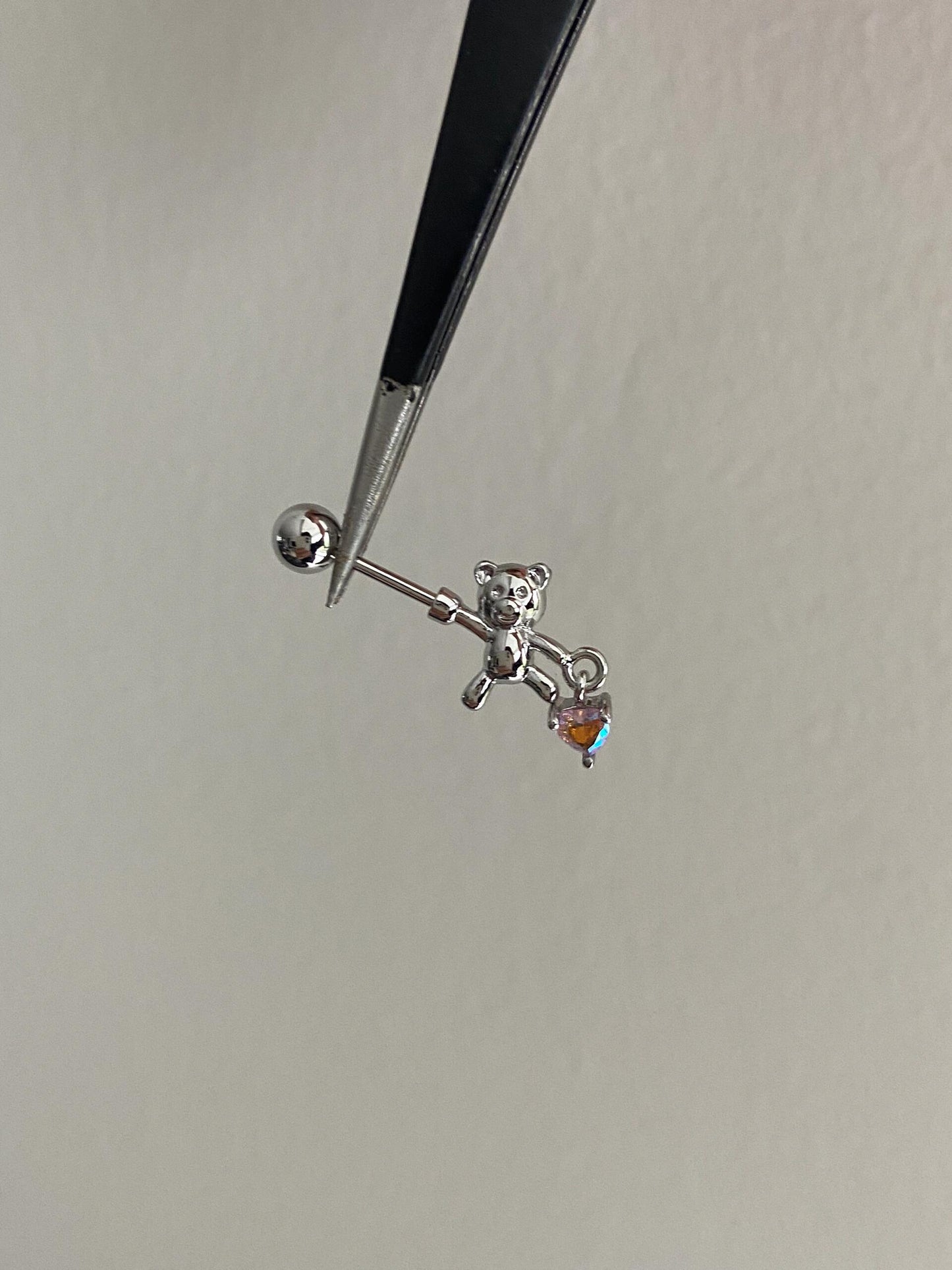 Charmie Bear Vertical Helix Earrings