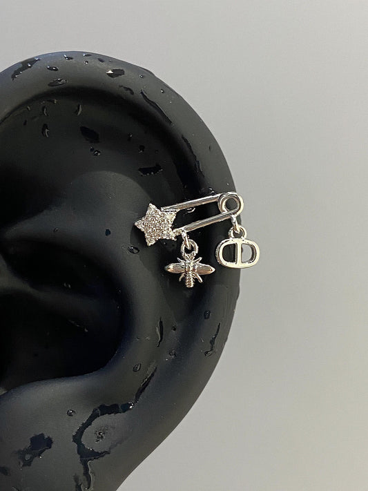 Star Hive Pin Helix Earrings