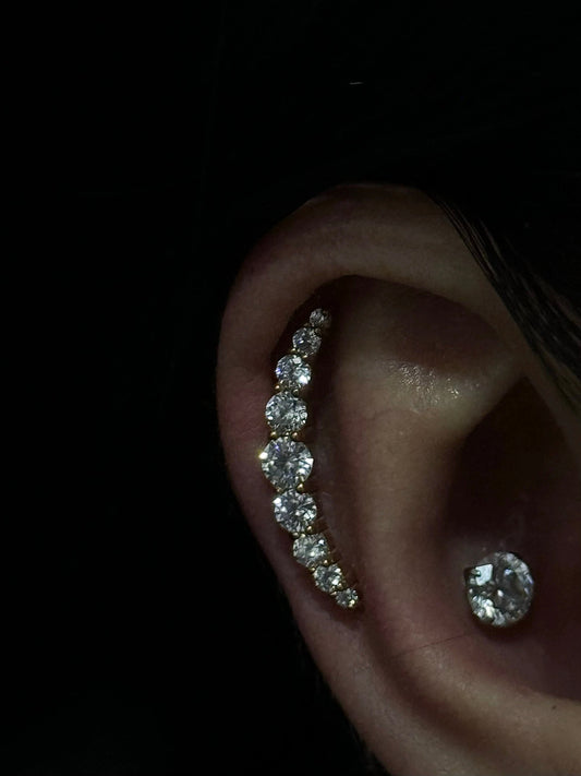 Gold Glowline Helix Earrings