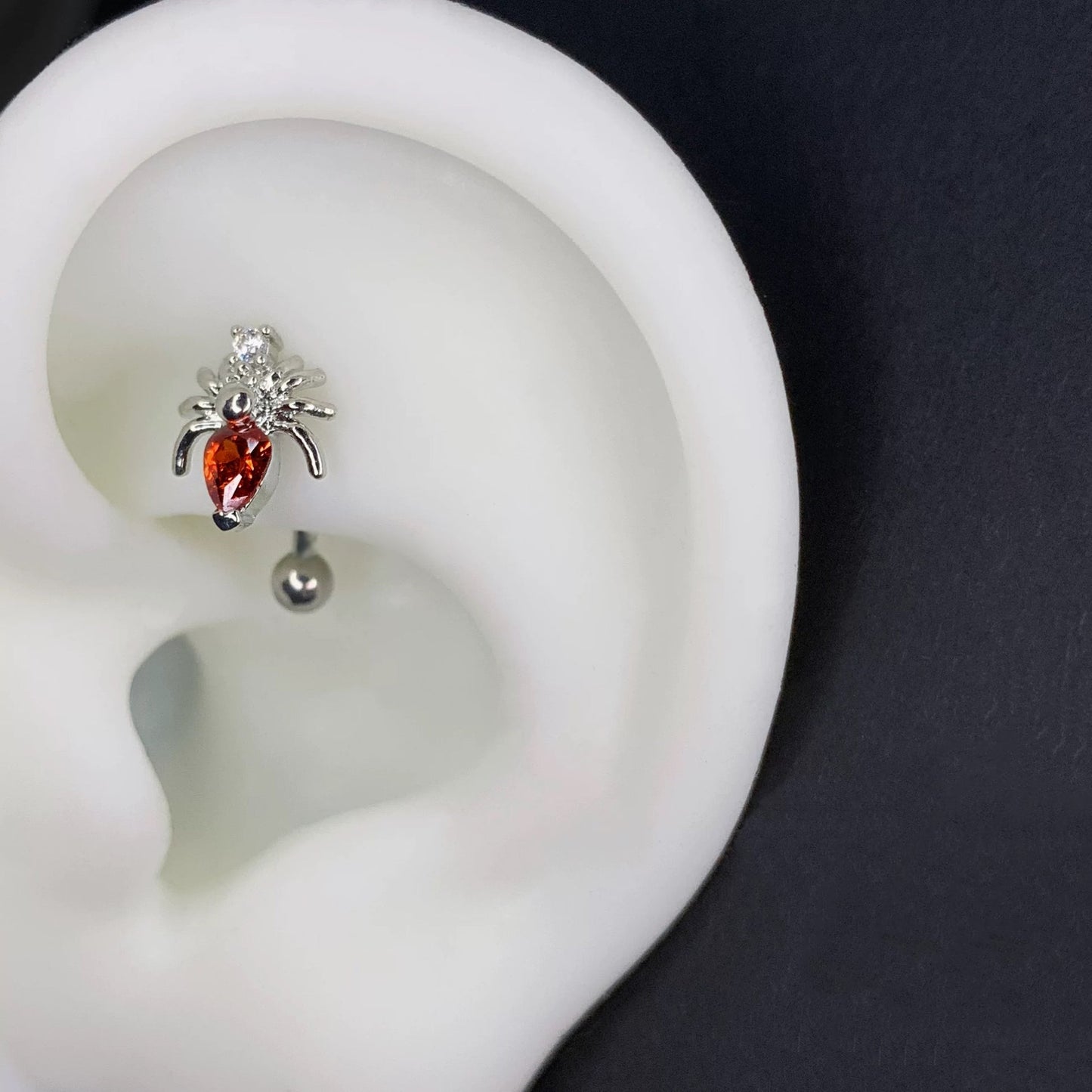 Ruby Web Rook / Daith Earrings