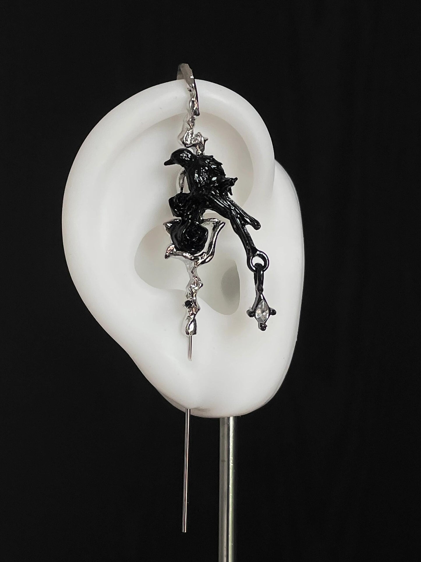 Ravens Thorn Cuff Earrings