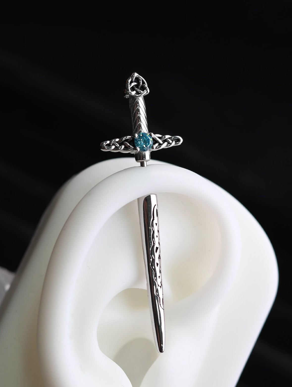 Excalibur Vertical Helix Earrings