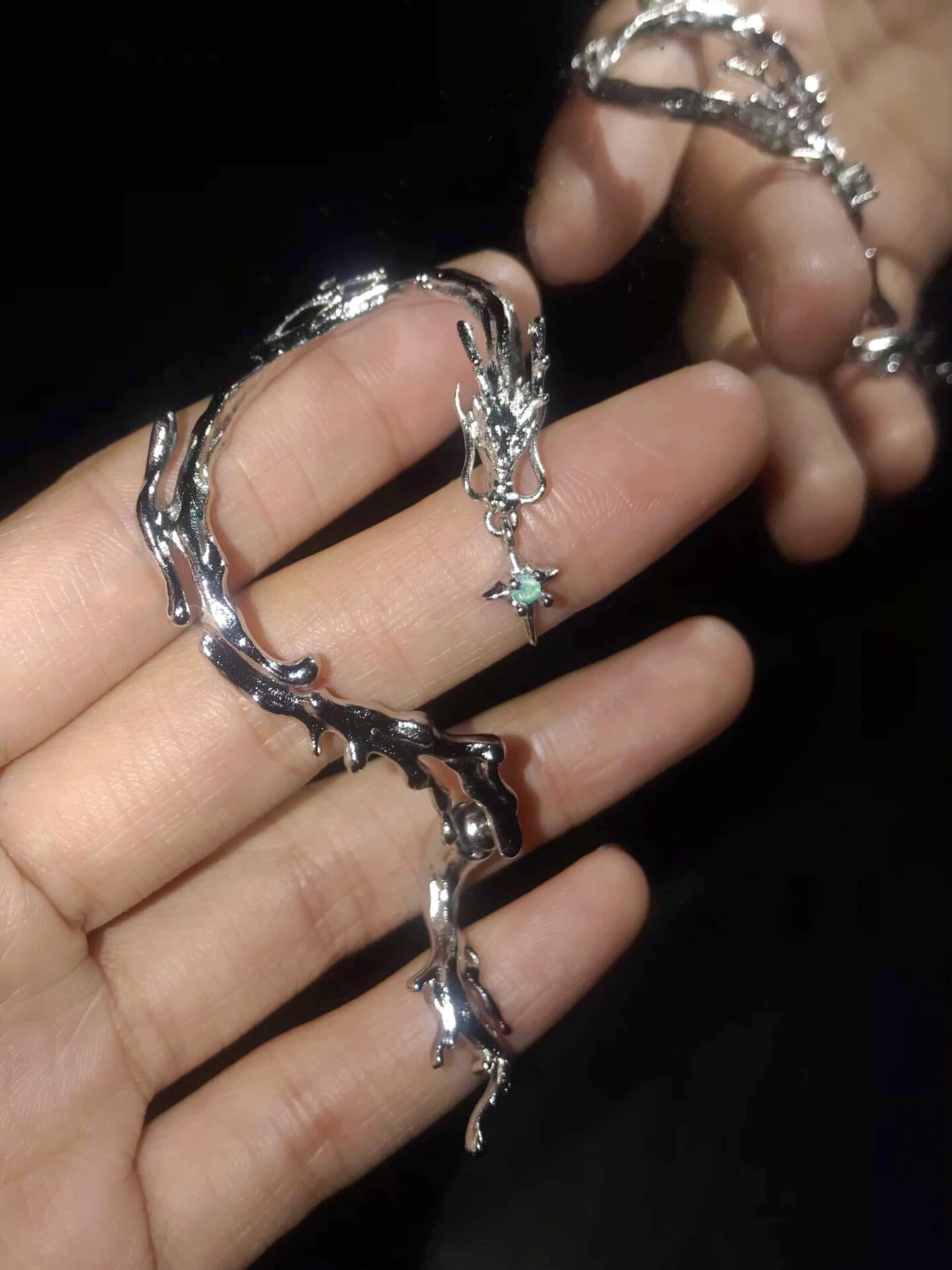 Melting Dragon Cuff Earrings