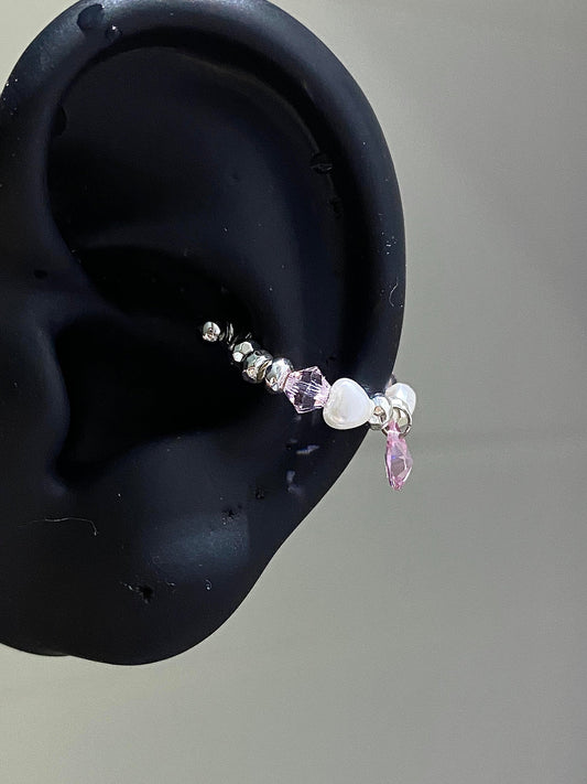 Fleur Beads Conch Earrings