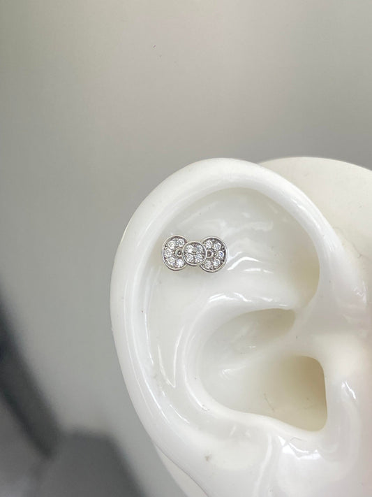 Kitty Bow Helix Earrings
