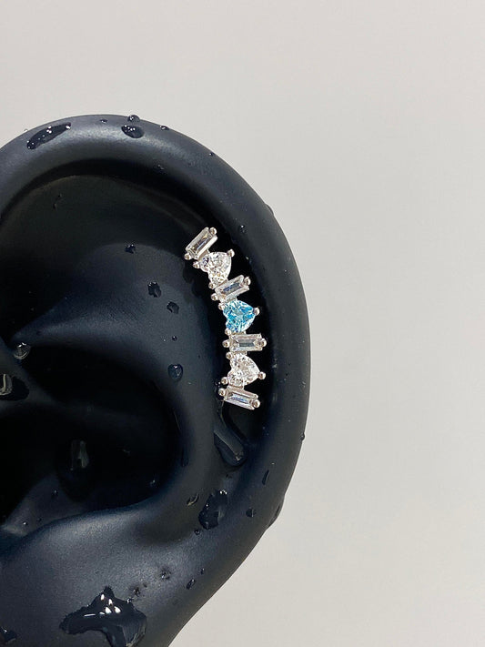 Heart Arc Helix Earrings