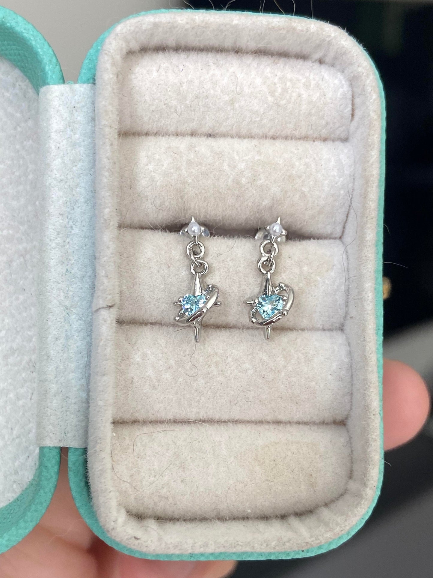 Bleu Star Helix Earrings