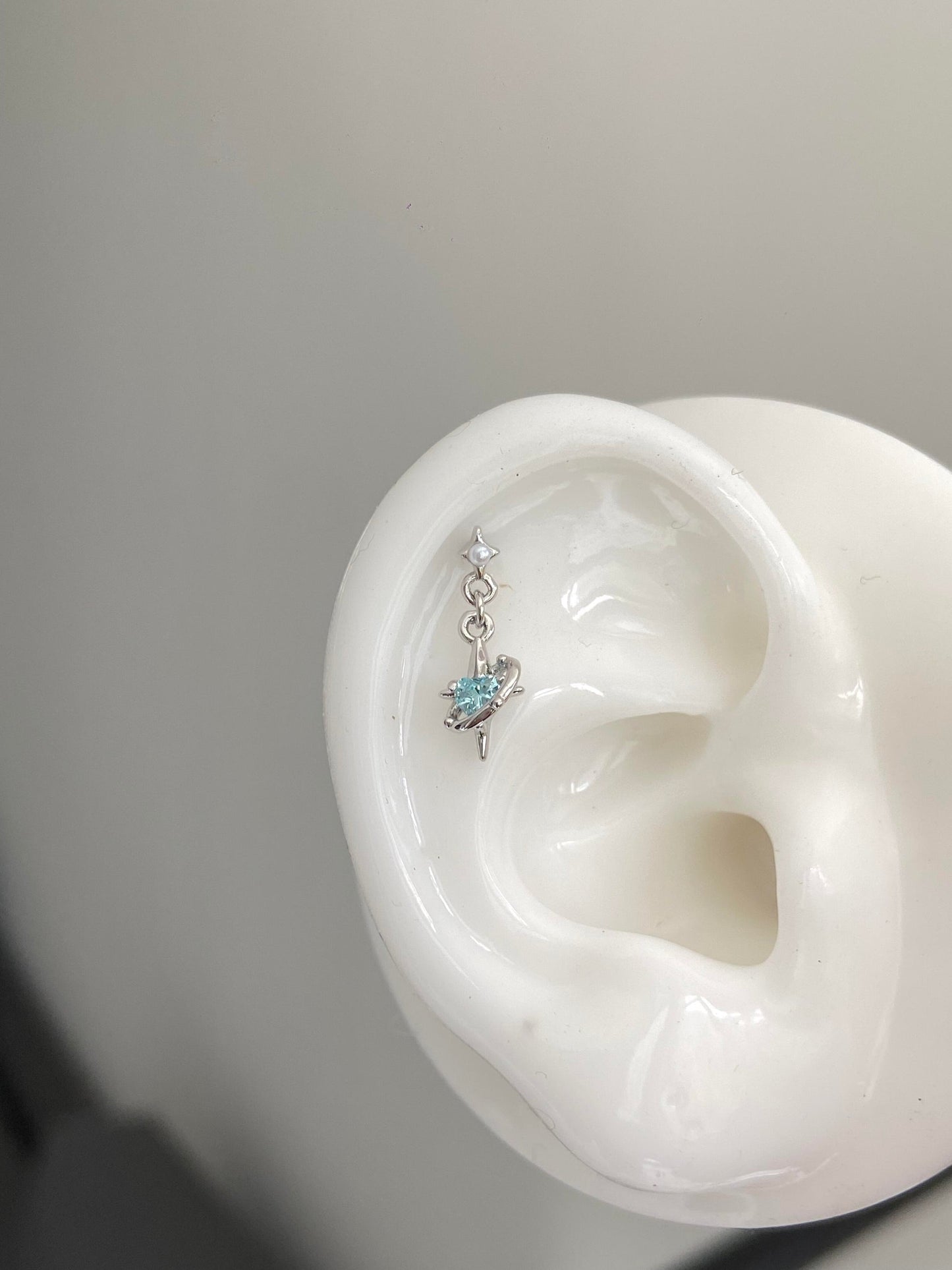 Bleu Star Helix Earrings