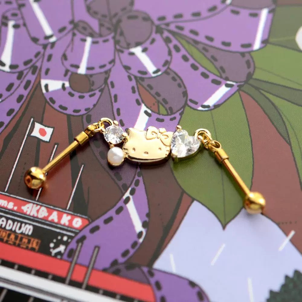 Kitty Glint Industrial Earrings