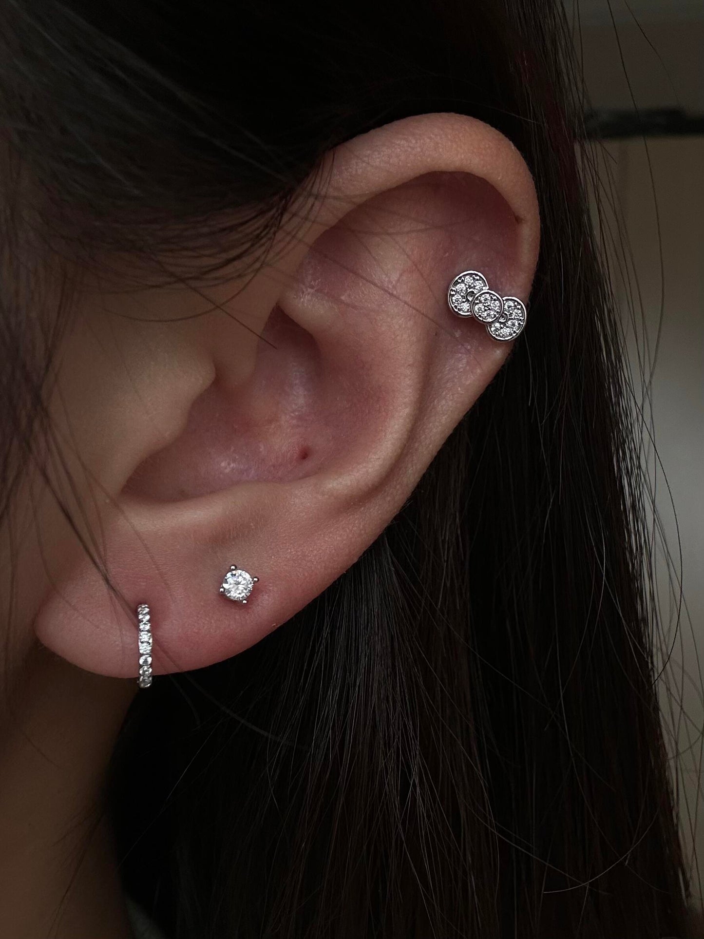 Kitty Bow Helix Earrings