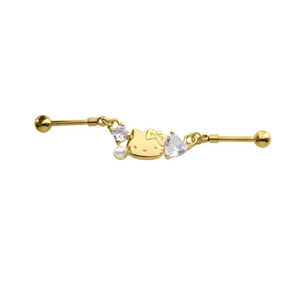 Kitty Glint Industrial Earrings