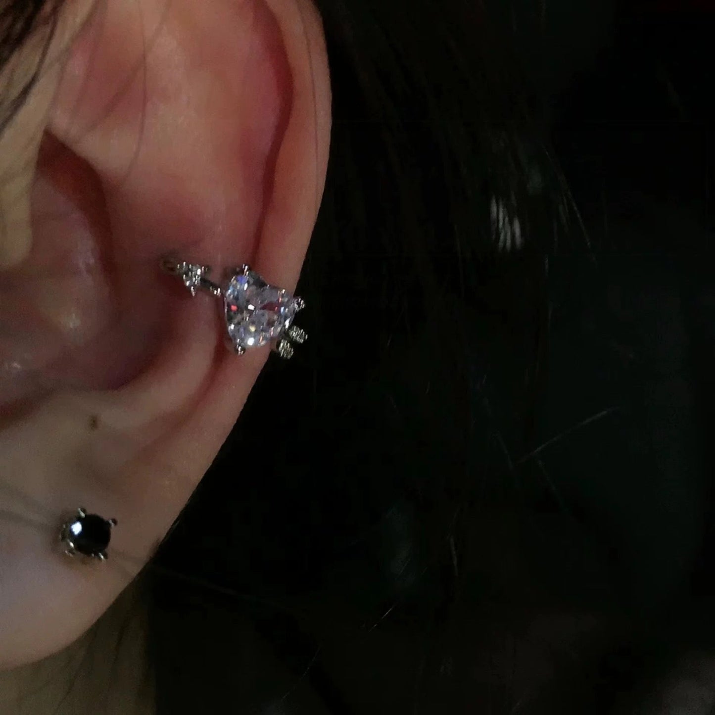 Love Pierce Cuff Conch Earrings