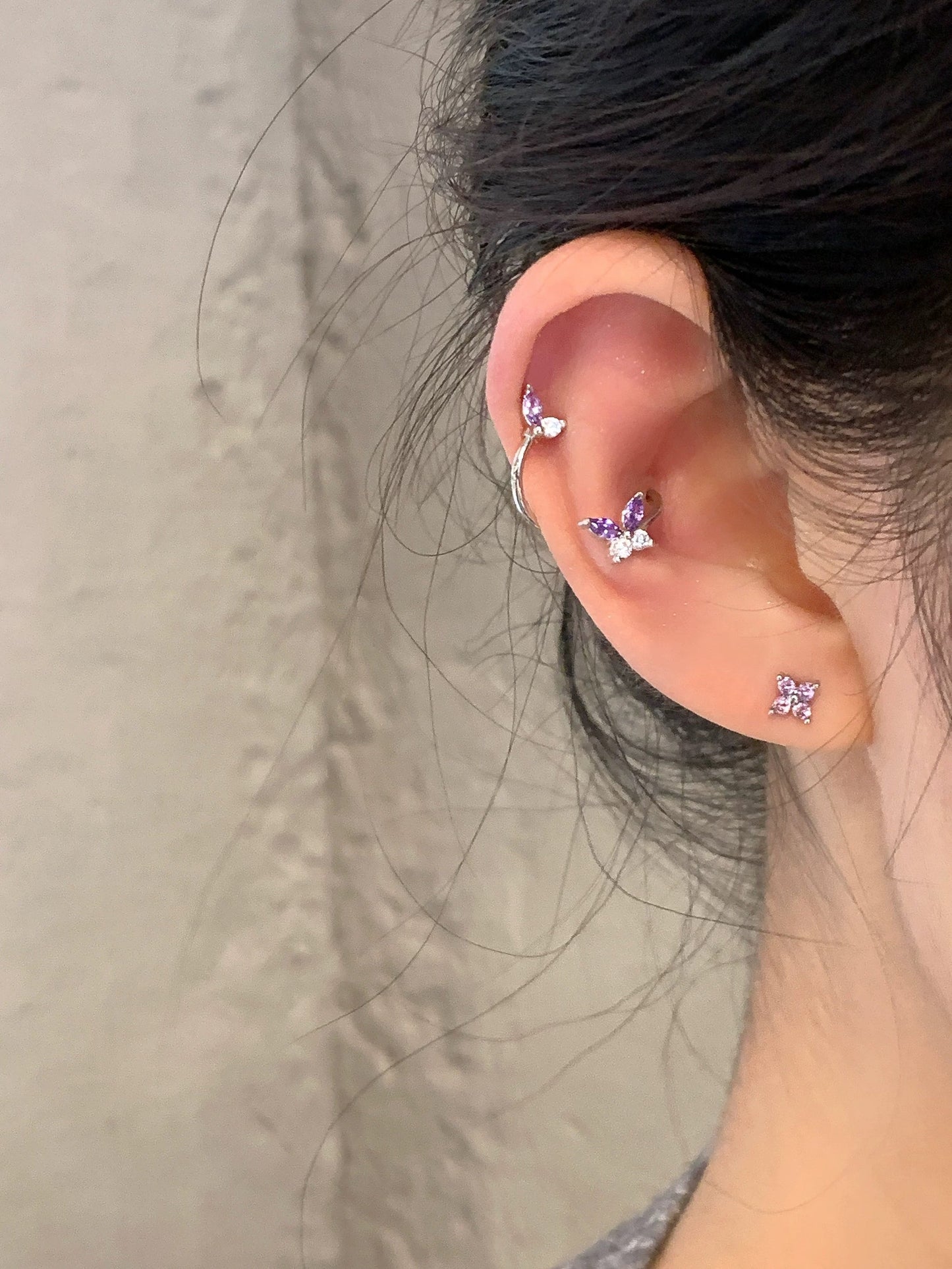 Wisteria Butterfly Conch Earrings