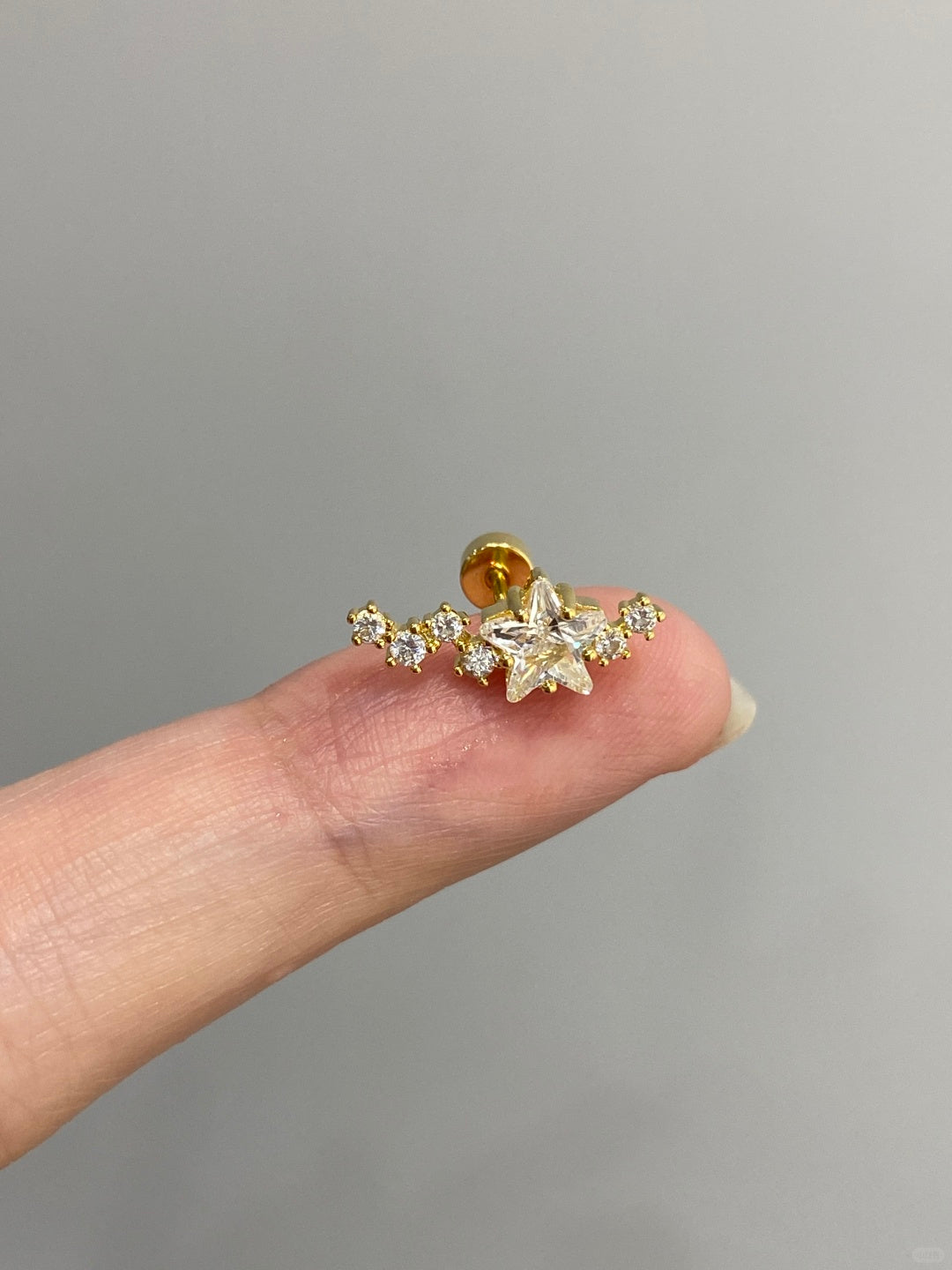 Gold Stellar Trail Helix Earrings