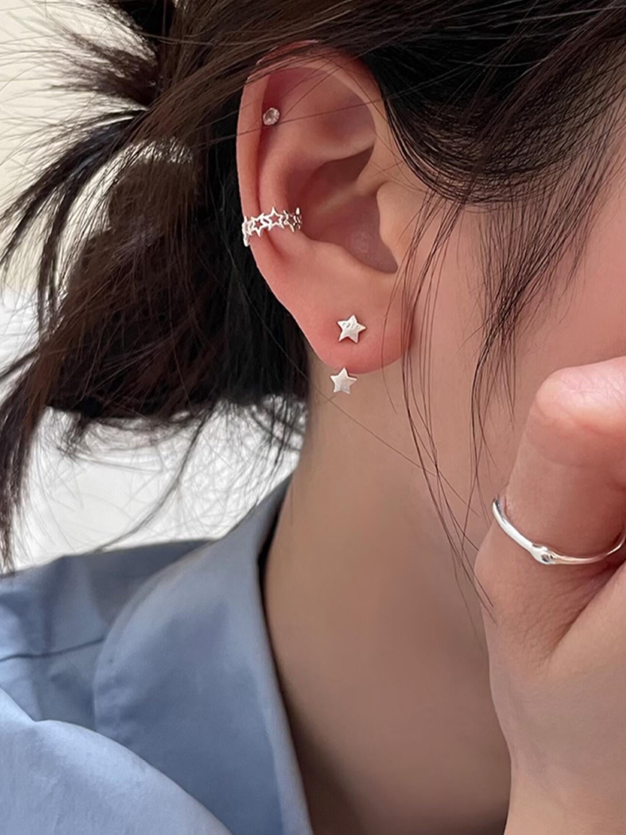 Double Star Earrings