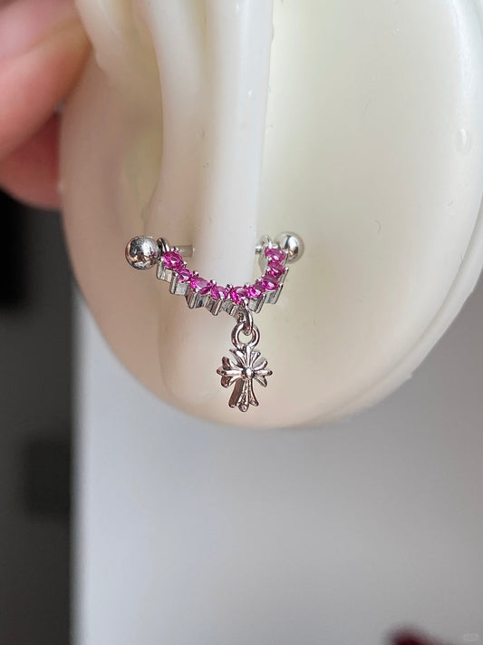 Violet Crimson Helix Earrings