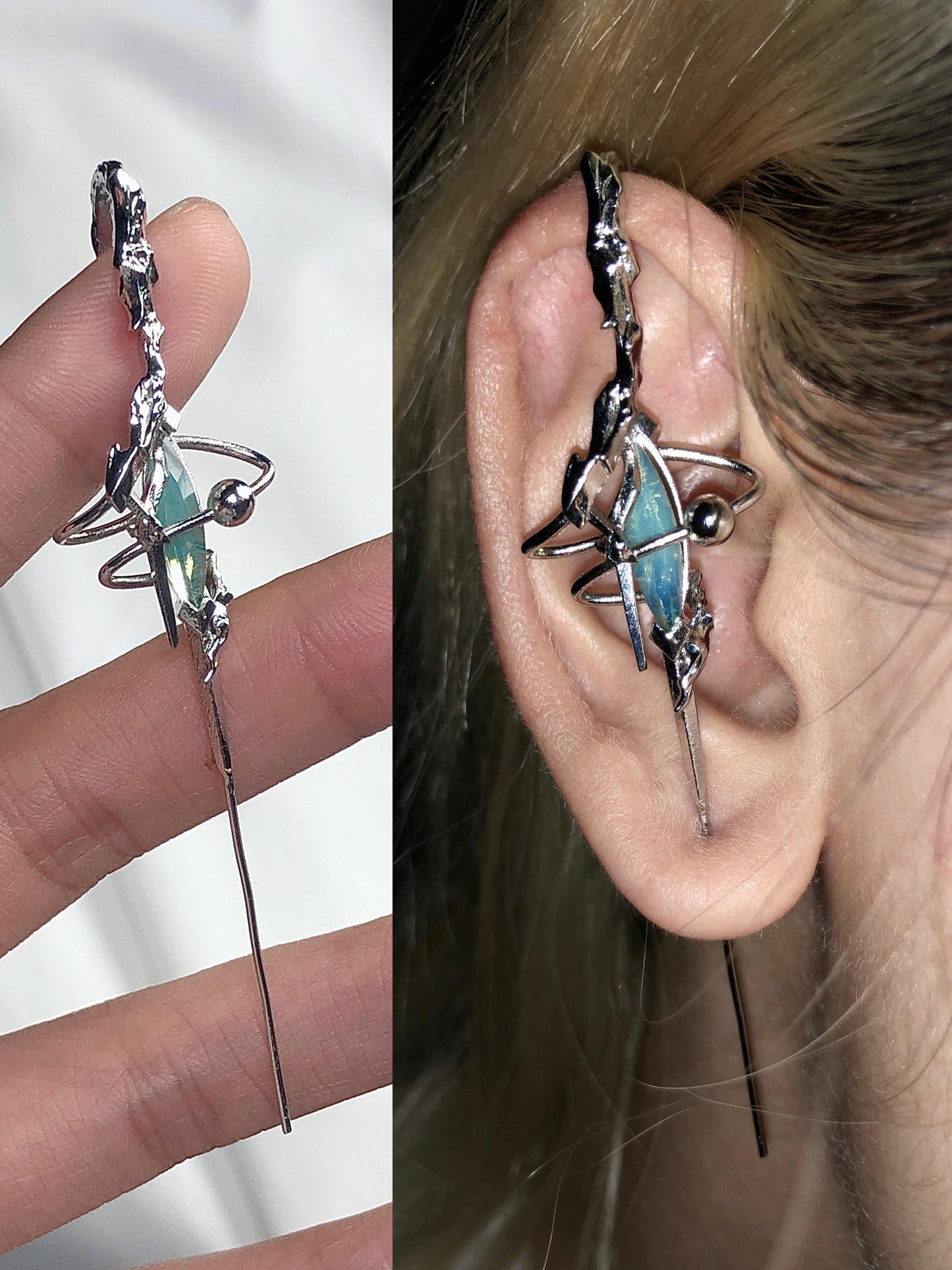 Nebula Void Cuff Earrings