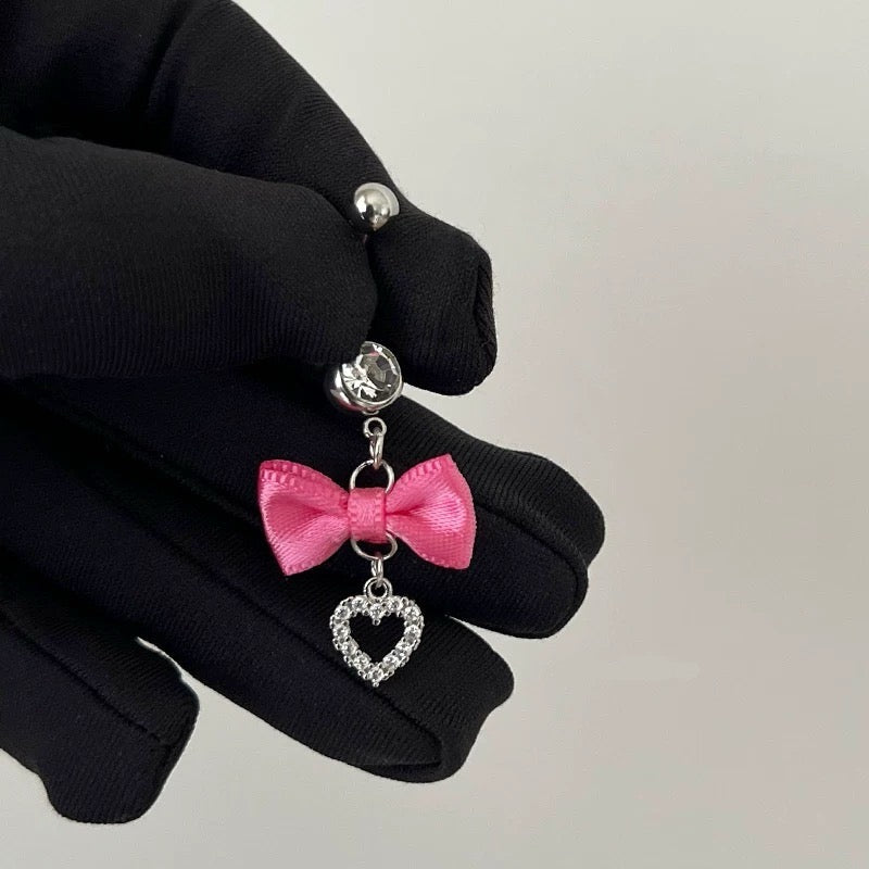 Hot Pink Cupid’s Bow Belly Bar