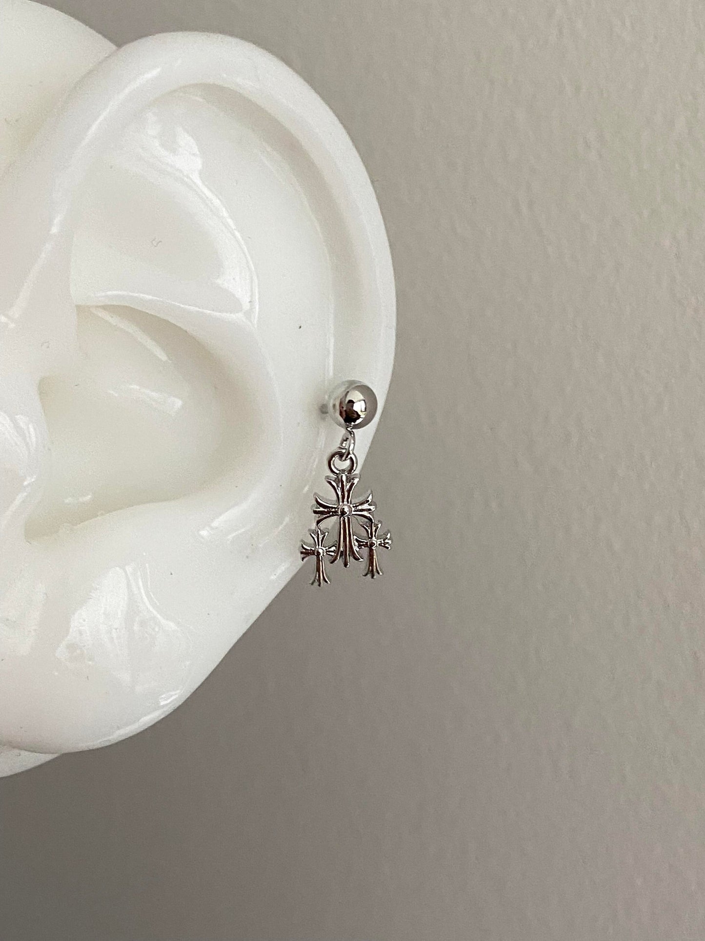 Triple Cross Helix Earrings