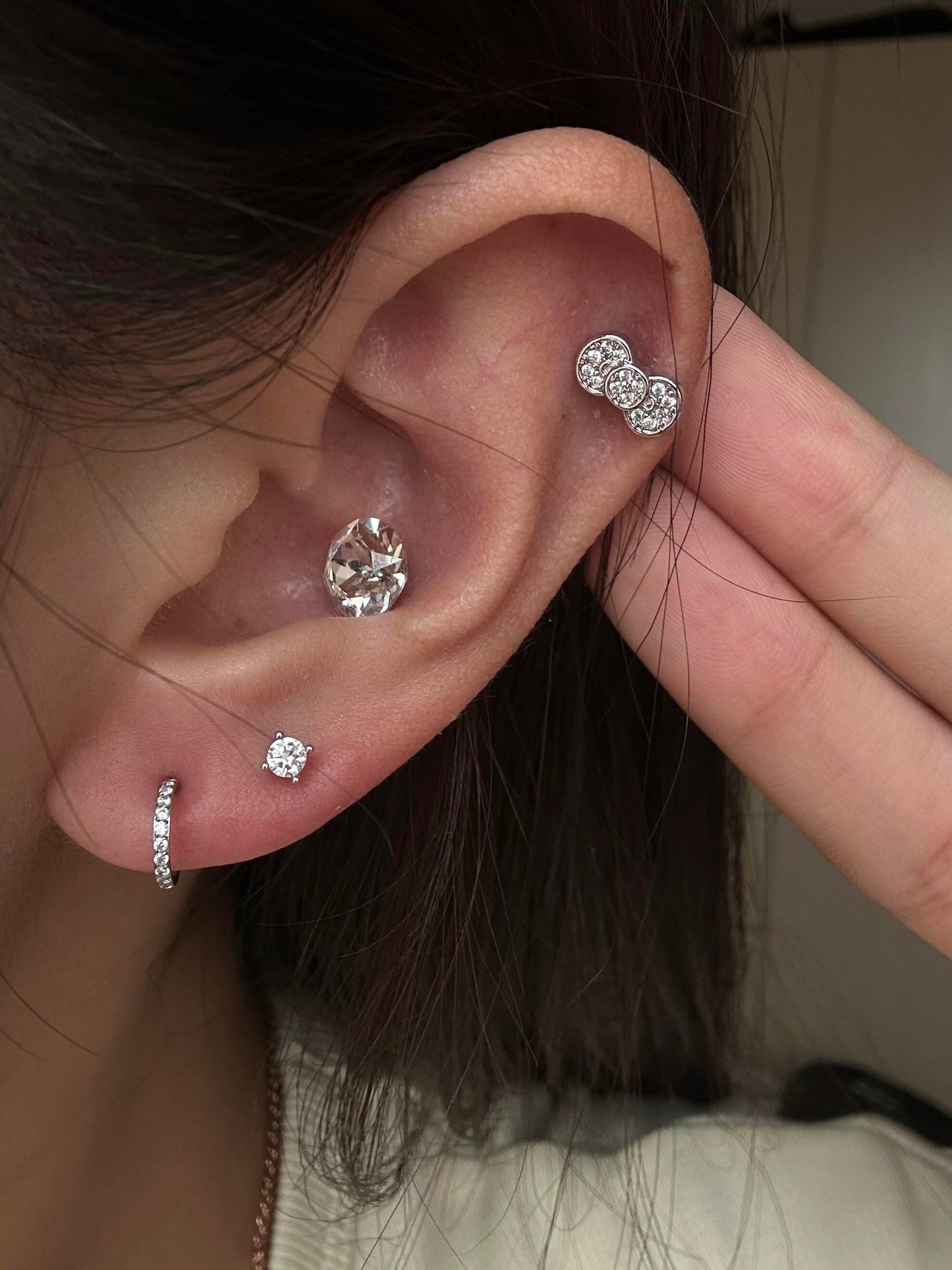 Kitty Bow Helix Earrings