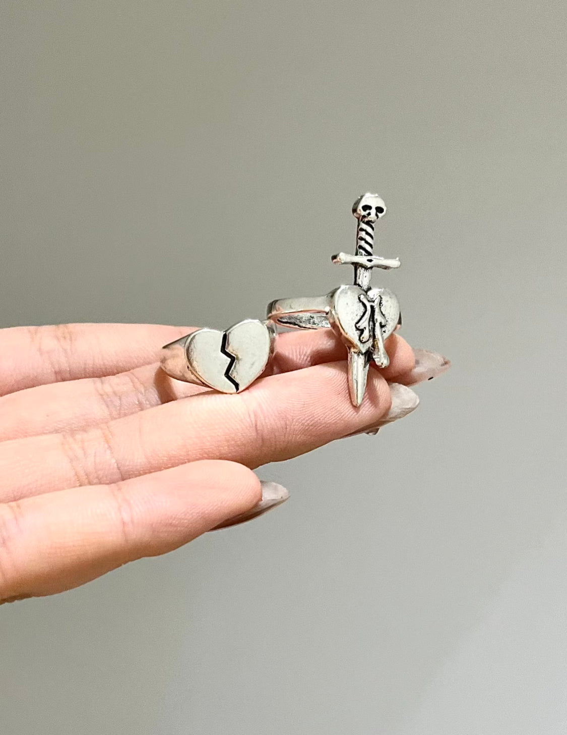 Silver Broken Heart Ring